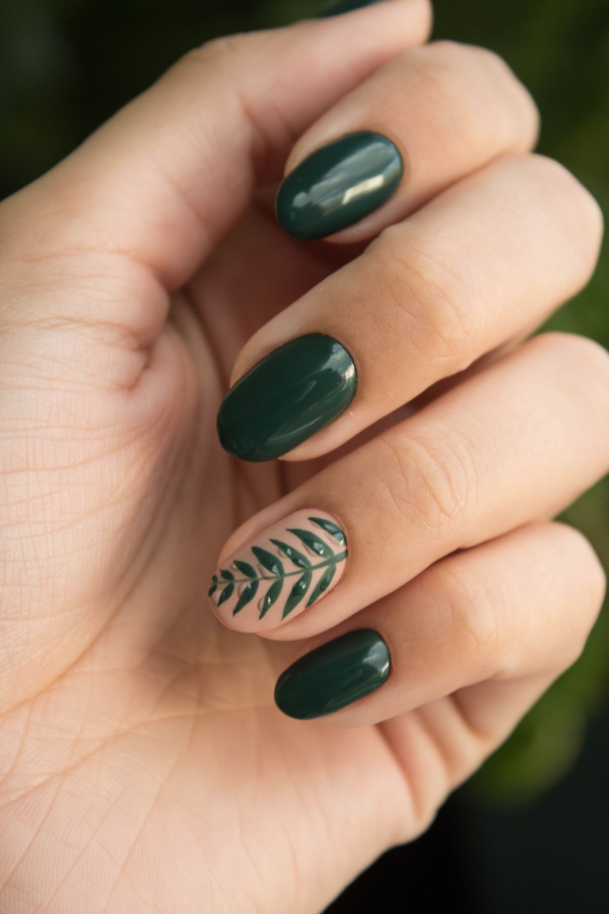 Nail art detail with accent design at PB Timeless Nails